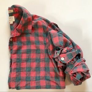 J Crew Factory plaid button up